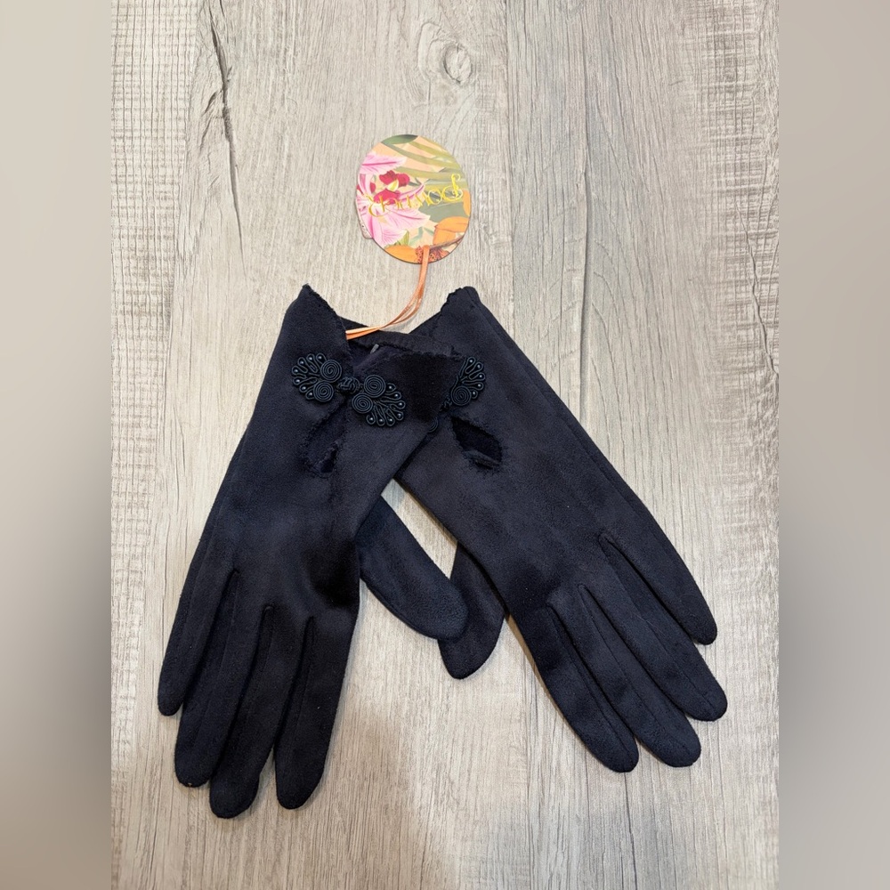 Elegant Wedding Dark Blue Women's Gloves Powder UK S/M